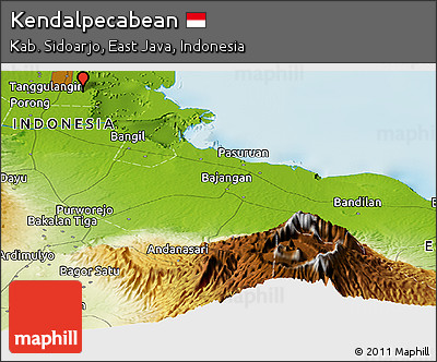 Physical Panoramic Map of Kendalpecabean