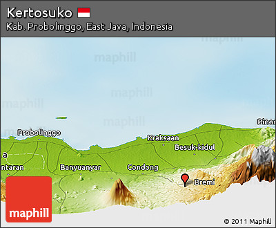Physical Panoramic Map of Kertosuko