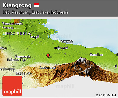 Physical Panoramic Map of Kiangrong