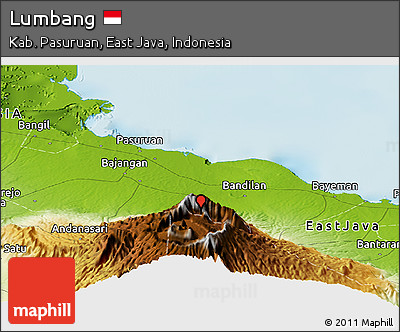 Physical Panoramic Map of Lumbang