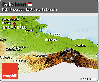Physical Panoramic Map of Dukuhsari