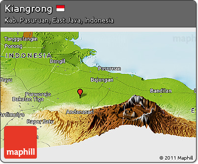 Physical Panoramic Map of Kiangrong