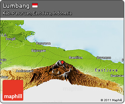 Physical Panoramic Map of Lumbang