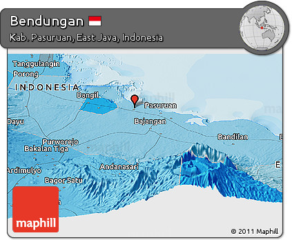 Political Panoramic Map of Bendungan