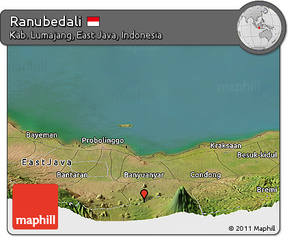 Satellite Panoramic Map of Ranubedali