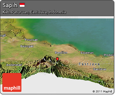 Satellite Panoramic Map of Sapih