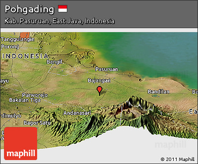 Satellite Panoramic Map of Pohgading
