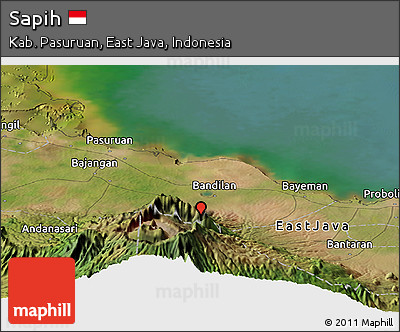 Satellite Panoramic Map of Sapih