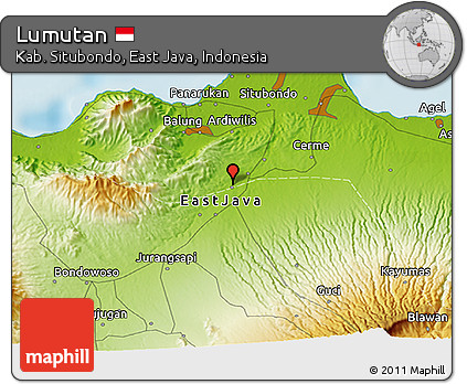 Physical 3D Map of Lumutan