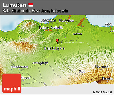 Physical 3D Map of Lumutan