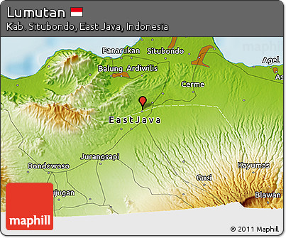 Physical 3D Map of Lumutan