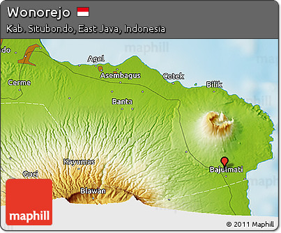 Physical 3D Map of Wonorejo