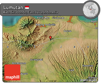 Satellite Map of Lumutan