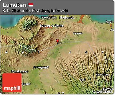 Satellite Map of Lumutan