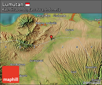 Satellite Map of Lumutan