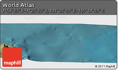 Satellite Panoramic Map of the Area around 7° 41' 23" S, 114° 49' 29" E