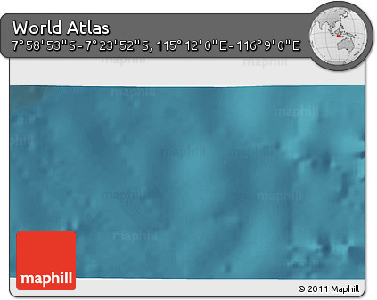 Satellite 3D Map of the Area around 7° 41' 23" S, 115° 40' 30" E