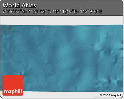 Satellite 3D Map of the Area around 7° 41' 23" S, 115° 40' 30" E