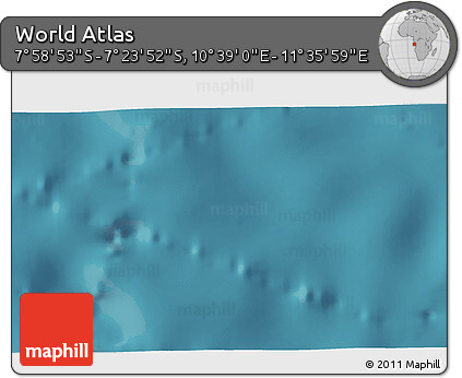 Satellite 3D Map of the Area around 7° 41' 23" S, 11° 7' 30" E