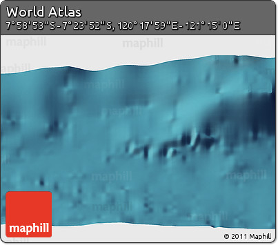 Satellite 3D Map of the Area around 7° 41' 23" S, 120° 46' 30" E