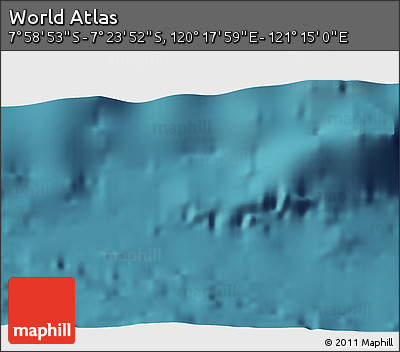 Satellite 3D Map of the Area around 7° 41' 23" S, 120° 46' 30" E