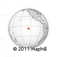 Outline Map of the Area around 7° 41' 23" S, 127° 25' 30" W, rectangular outline