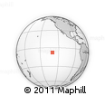 Outline Map of the Area around 7° 41' 23" S, 129° 58' 29" W, rectangular outline