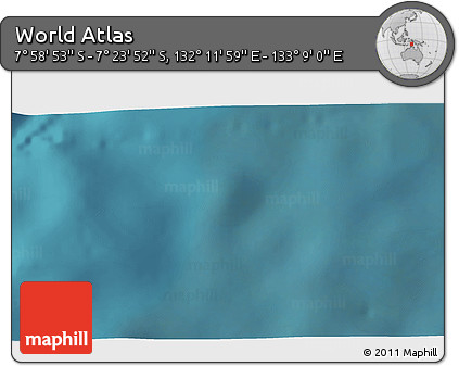 Satellite 3D Map of the Area around 7° 41' 23" S, 132° 40' 30" E