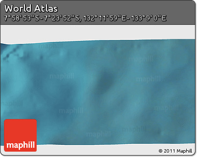 Satellite 3D Map of the Area around 7° 41' 23" S, 132° 40' 30" E