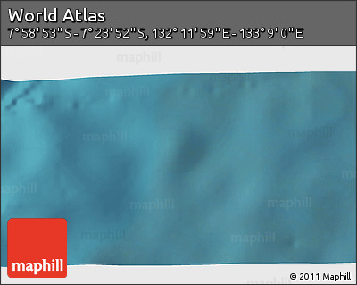 Satellite 3D Map of the Area around 7° 41' 23" S, 132° 40' 30" E