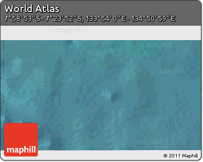Satellite 3D Map of the Area around 7° 41' 23" S, 134° 22' 30" E