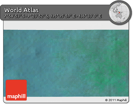 Satellite 3D Map of the Area around 7° 41' 23" S, 136° 4' 29" E