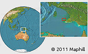Satellite Location Map of the area around 7° 41' 23" S, 136° 55' 30" E