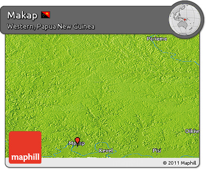 Physical Panoramic Map of Makap