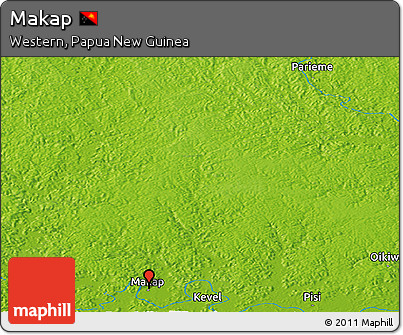 Physical Panoramic Map of Makap