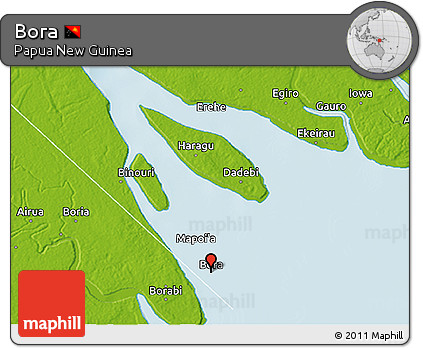 Physical 3D Map of Bora