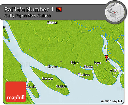 Physical 3D Map of Pai'ia'a Number 1