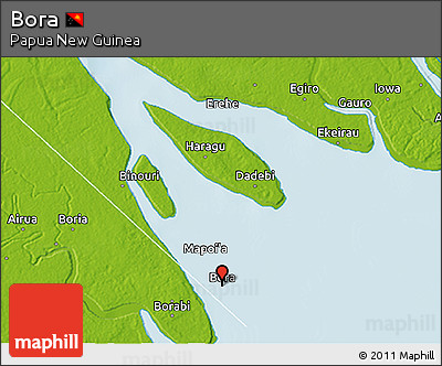 Physical 3D Map of Bora