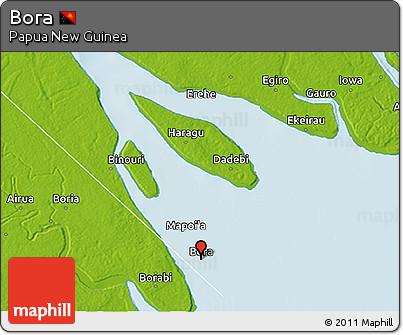 Physical 3D Map of Bora