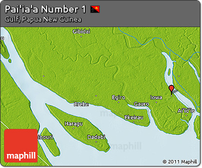 Physical 3D Map of Pai'ia'a Number 1