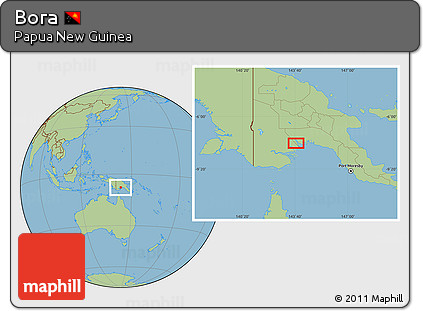 Savanna Style Location Map of Bora