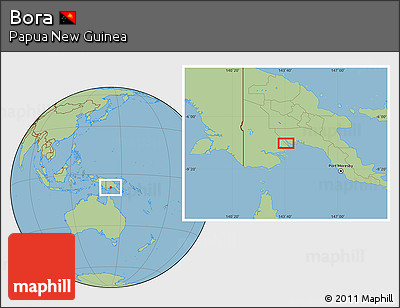 Savanna Style Location Map of Bora