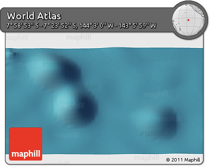 Satellite 3D Map of the Area around 7° 41' 23" S, 143° 34' 29" W