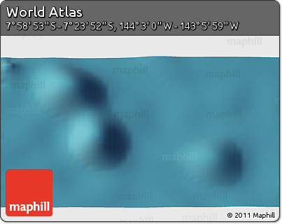 Satellite 3D Map of the Area around 7° 41' 23" S, 143° 34' 29" W