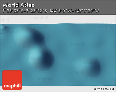 Satellite 3D Map of the Area around 7° 41' 23" S, 143° 34' 29" W
