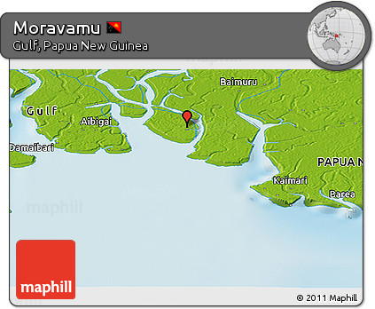Physical Panoramic Map of Moravamu