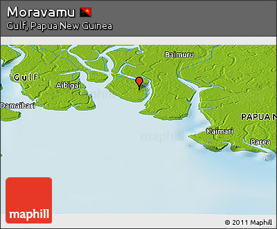 Physical Panoramic Map of Moravamu