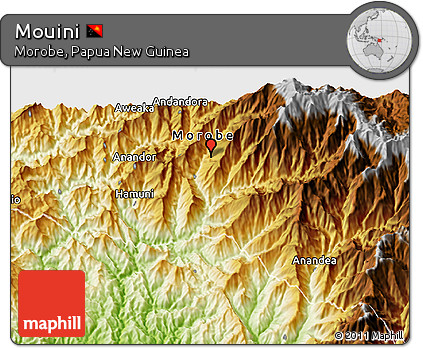 Physical 3D Map of Mouini