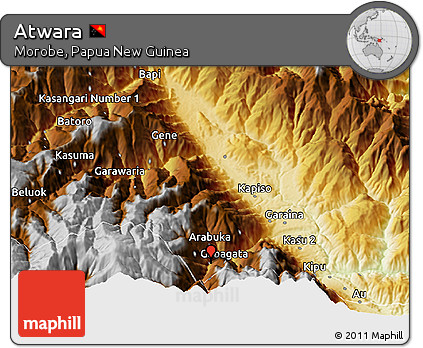 Physical 3D Map of Atwara