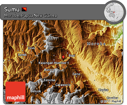 Physical 3D Map of Sumu